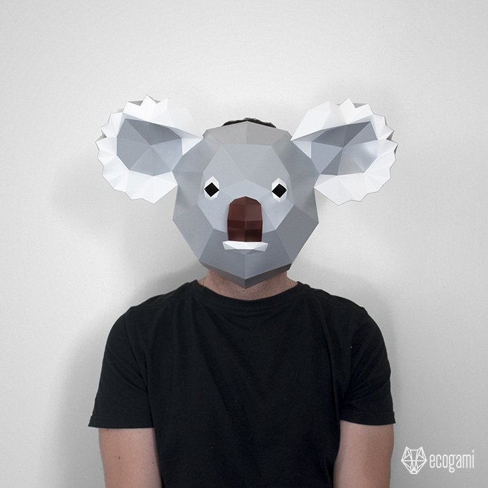 DIY koala mask for your Halloween disguise
