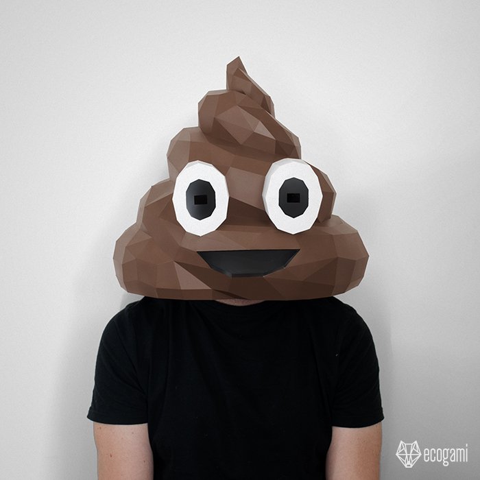 DIY Poop - Whatsapp emoji - mask for your Halloween disguise