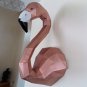 DIY flamingo papercraft trophy for your wall decor
