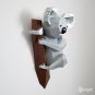 Printable 3D papercraft koala trophy wall mount