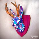 3D Papercraft jackalope PDF template for your wall decor