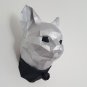 DIY Papercraft cat head wall mount