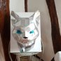 DIY Papercraft cat head wall mount