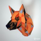 DIY German shepherd head papercraft for your wall decor