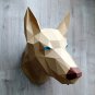 DIY German shepherd head papercraft for your wall decor