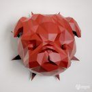 DIY pug head papercraft for your wall decor