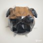 DIY pug head papercraft for your wall decor