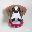 DIY Boxer dog head papercraft for your wall decor