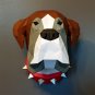 DIY Boxer dog head papercraft for your wall decor