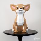 DIY papercraft chihuahua sculpture for your decor
