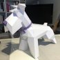 DIY papercraft schnauzer sculpture for your decor