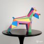 DIY papercraft schnauzer sculpture for your decor