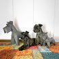DIY papercraft schnauzer sculpture for your decor