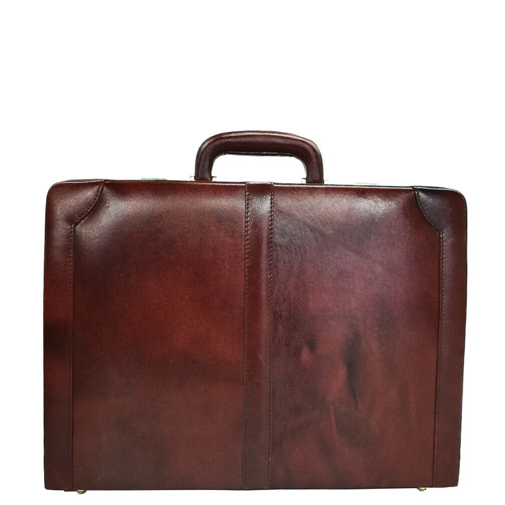 mens leather attache briefcase