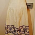 $78 NWT The Limited  IVORY Embellished pleated Skirt Lined Knee-Length Sz 12