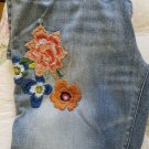 NWOT Isabel Maternity Embroidered Demi-Panel Jeans size 4  26" Inseam