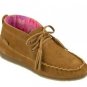 Sanuk Women's" Moccodile" Chestnut Suede Ankle Boots. Size 7 US.