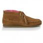 Sanuk Women's" Moccodile" Chestnut Suede Ankle Boots. Size 7 US.