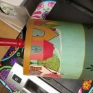 Hand Painted Folk Art Village Grain Scoop Rustic Americana