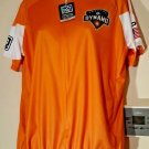 NWT Vomax MLS Womens XL Cycling Jersey Houston Dynamo Orange Graphic Print