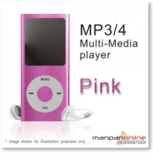 MP3 MP4 Portable Multi Media Player 1.8" LCD w/ 2GB pink