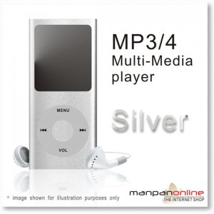 MP3 MP4 Portable Multi Media Player 1.8" LCD w/ 2GB silver