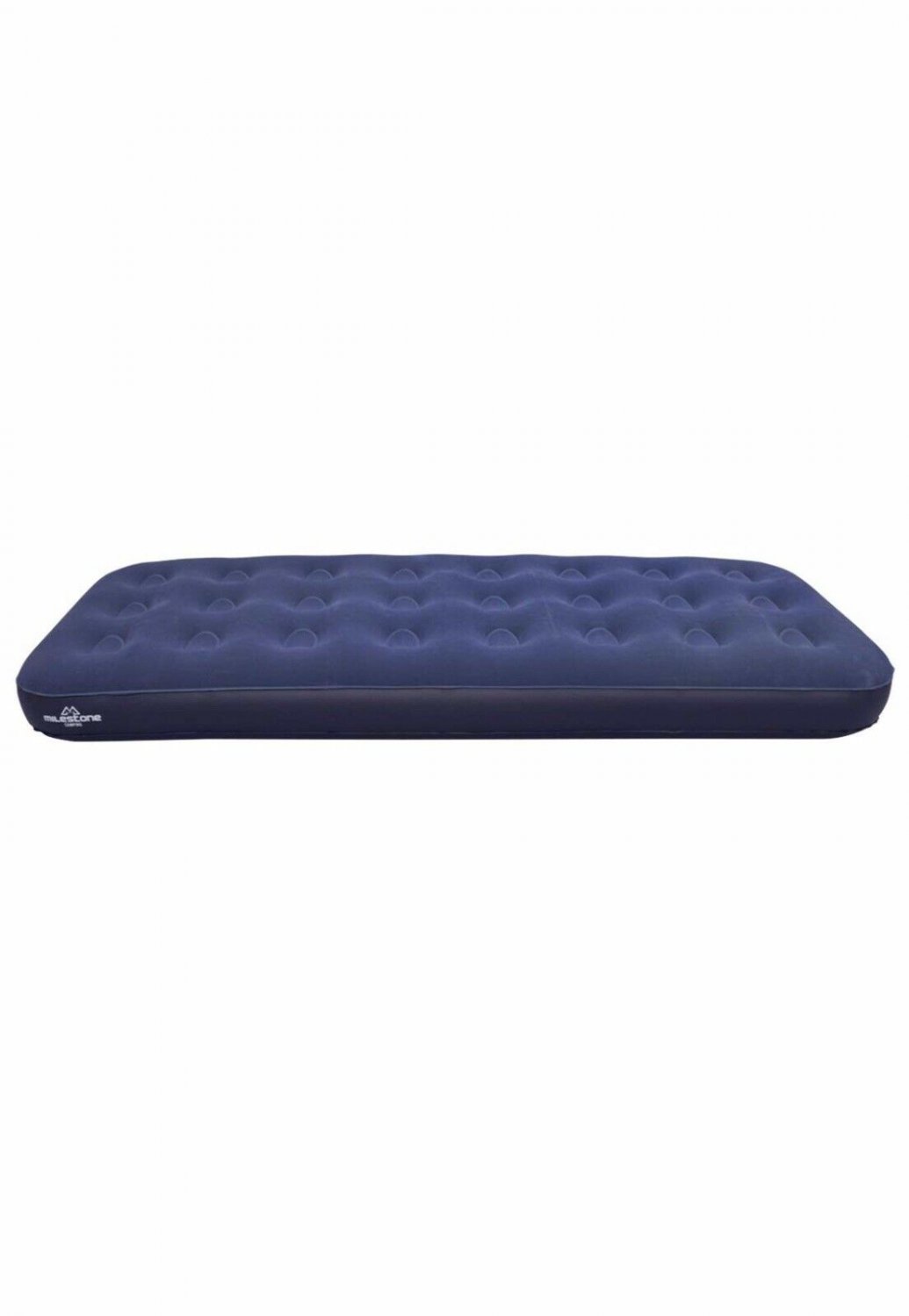 Milestone Single Flocked Air Mattress Bed, Blue
