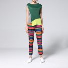 Womens Stylish Stripe Pleated Pants. Premium. Free Size