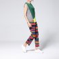 Womens Stylish Stripe Pleated Pants. Premium. Free Size