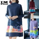Womens Yukina Print Pleat Dress. Free Size.