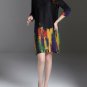 Womens Gogh Pleat Dress. Free Size.