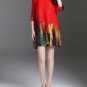 Womens Gogh Pleat Dress. Free Size.