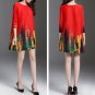 Womens Gogh Pleat Dress. Free Size.