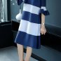 Womens Ayuka Stripe Pleat Dress. Free Size.
