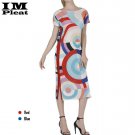 Womens Sako Geometric Pleat Dress. Free Size.