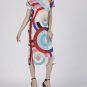 Womens Sako Geometric Pleat Dress. Free Size.