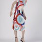 Womens Sako Geometric Pleat Dress. Free Size.