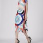 Womens Sako Geometric Pleat Dress. Free Size.