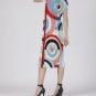 Womens Sako Geometric Pleat Dress. Free Size.