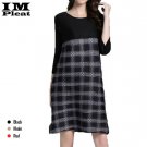 Womens Minako Check Pleat Dress. Free Size.
