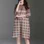 Womens Minako Check Pleat Dress. Free Size.