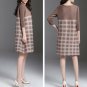 Womens Minako Check Pleat Dress. Free Size.