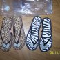 NEW Womens Leopard & Zebra Print Flip Flop Set Sz. L 9/10 http://dawnsdeals.ecrater.com