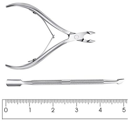 Cuticale Nipper with pusher