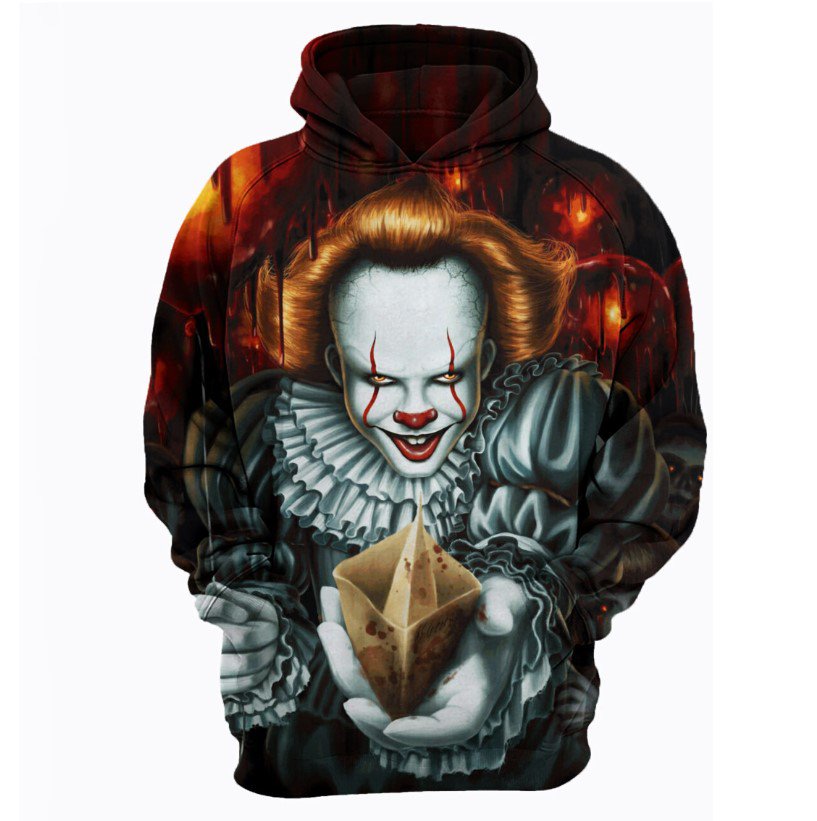 IT CLOWN HALLOWEEN HORROR 3D HOODIE
