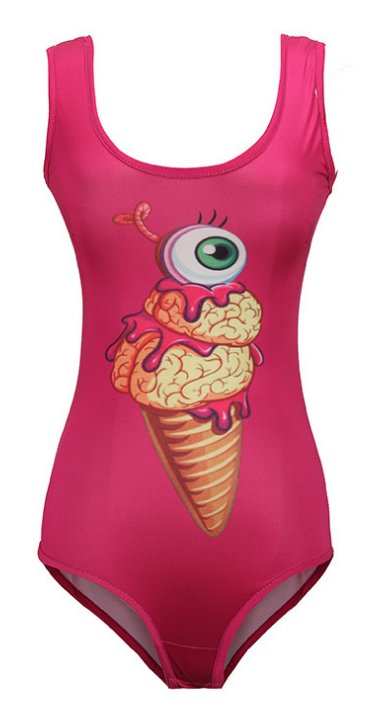 FREAKY DESSERT 3D FEMALE SWIMSUIT SWIMWEAR