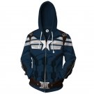 CAPTAIN AMERICA FULL PRINT ZIPPER HOODIE