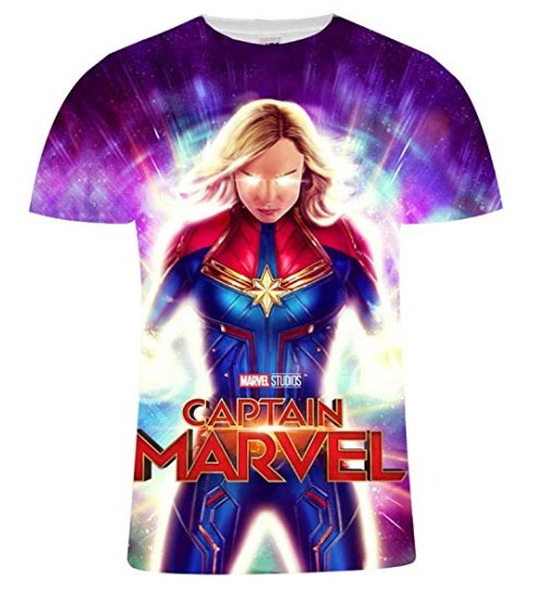 CAPTAIN MARVEL FULL PRINT 3D TSHIRT