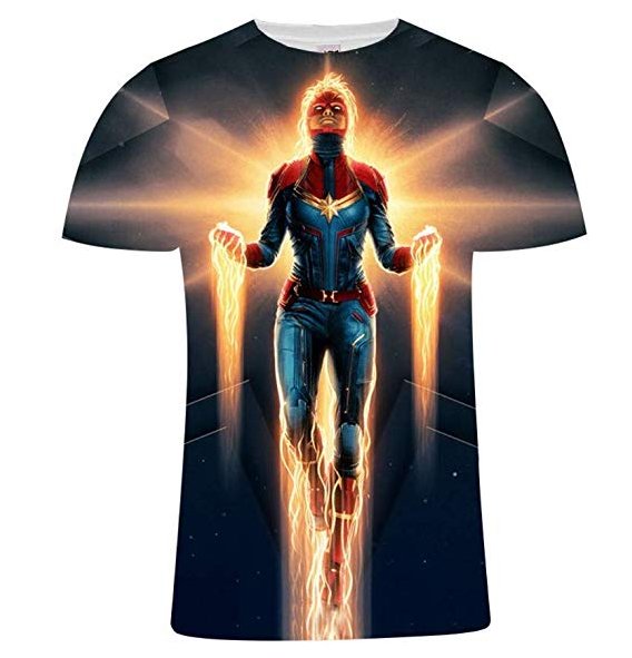 CAPTAIN MARVEL FULL PRINT 3D TSHIRT