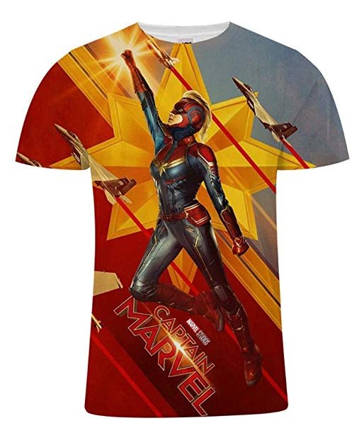 CAPTAIN MARVEL FULL PRINT 3D TSHIRT